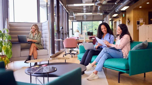 Office lounge area designed for short scheduled breaks between work sessions